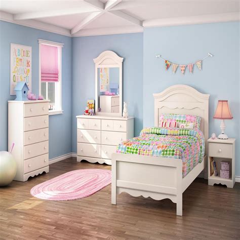 Backh kids desk and chair set, kids writing desk with hutch, bookshelves, drawers and bulletin board for girls boys, solid wood legs, bedroom living room furniture (white) $149.99 $ 149. Girl Bedroom Furniture White - Vintage Inspired Bedroom ...