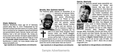 Newspaper Examples Of Obituaries 10 Obituary Definition