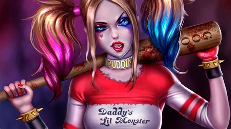 Harley Quinn Art Wallpapers Top Free Harley Quinn Art Backgrounds Wallpaperaccess