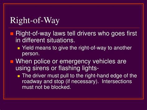Ppt Rules Of The Road Powerpoint Presentation Free Download Id6732009