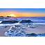 Sunset Sea Beach Rocks Landscape Wallpapers HD / Desktop And Mobile 
