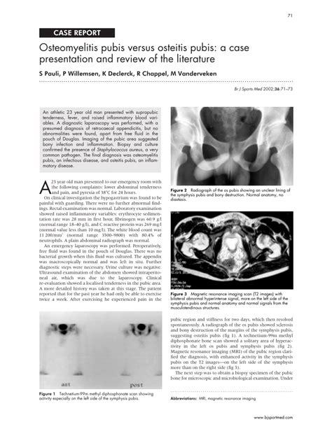 Pdf Osteomyelitis Pubis Versus Osteitis Pubis A Case Presentation Sexiz Pix