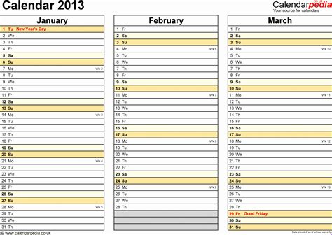 14 Quarterly Calendar Template Excel Excel Templates