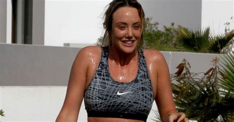 Charlotte Crosby Puts Heartbreak Behind Her As She Drenches Herself With Water After Workout