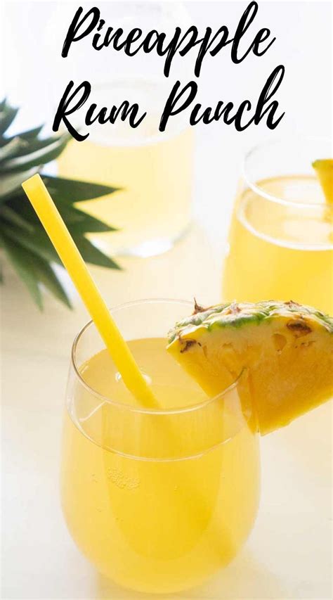 Pineapple Rum Punch Brings A Taste Of The Tropics To You This Easy To Make Cocktail Is Perfect