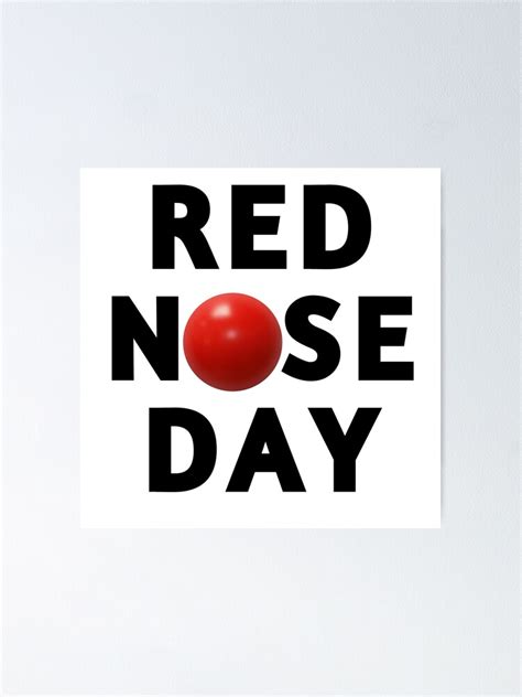 Red Nose Day Poster For Sale By Fun Paf Redbubble
