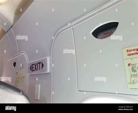 Emergency Exit Row Airplane Hi Res Stock Photography And Images Alamy