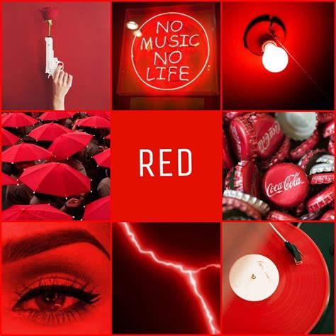 Red Aesthetic Red Aesthetic Aesthetic Collage Character Aesthetic Mood Colors Happy Colors