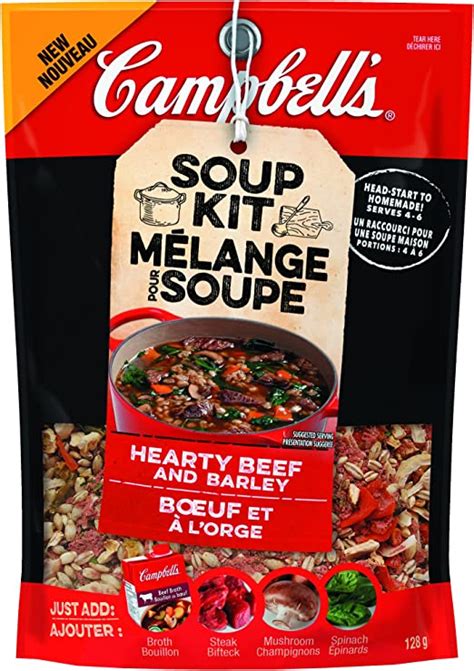 Campbells Soup Kit Hearty Beef And Barley 128 Gram 12 Count Amazon