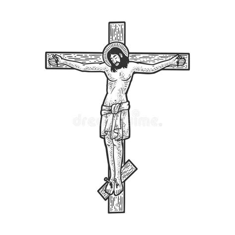 Jesus Christ On The Cross Sketch Vector Stock Vector Illustration Of