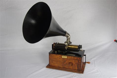 Edison early model SM phonograph with Bettini attachment and horn ...