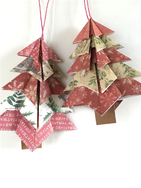Handmade Paper Christmas Tree Christmas Ornament Origami
