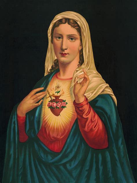 Heart Of Mary Painting By Unknown Pixels