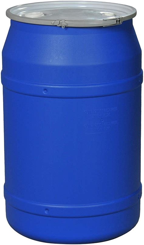 Eagle 55 Gallon Straight Sided Barrel Drum With Metal Band And Plastic