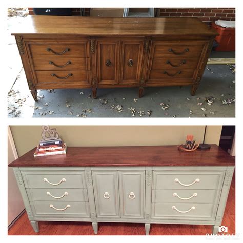 Annie Sloan Chalk Painted Dresser Diy Before And After Duck Egg Blue