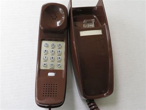 Western Electric Brown Trimline Wall Phone Touch Tone Old Phone Shop