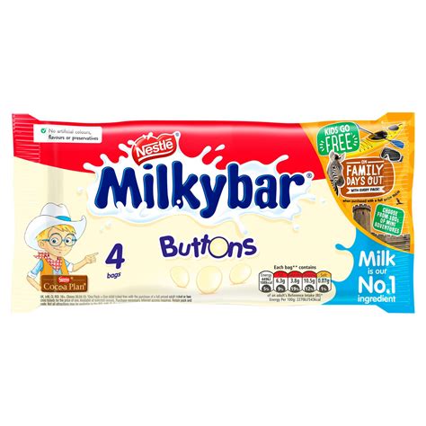 Nestlé® Milkybar® White Chocolate Milkybar Buttons Multipack 4 X 20g
