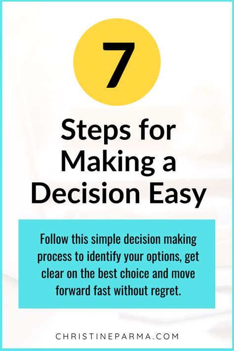 7 Steps For Making A Decision Easy