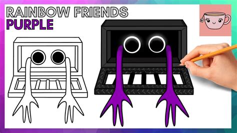 How To Draw Purple Vent From Roblox Rainbow Friends Easy Step By