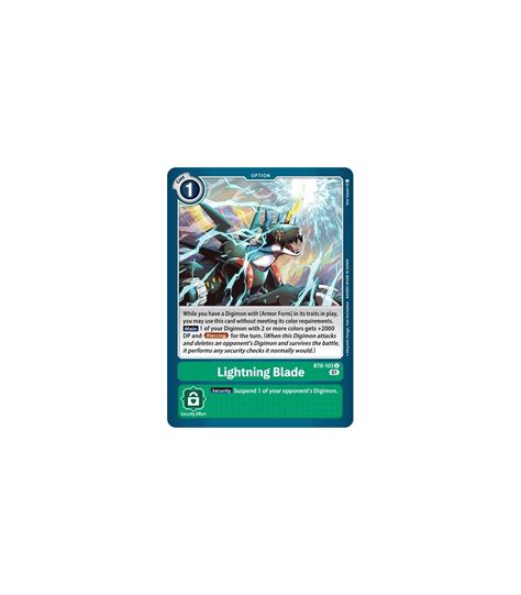 Lightning Blade Bt8 103 Bt8 103 Cartas Digimon El Duelista
