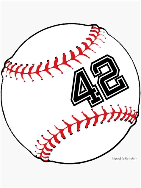 Baseball Player Jersey No 42 Back Number 42 Ball Sport Sticker T