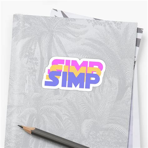 Simp Sticker By Samatha123 Redbubble