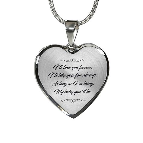 Ill Love You Forever Heart Necklace T For Mom T Etsy