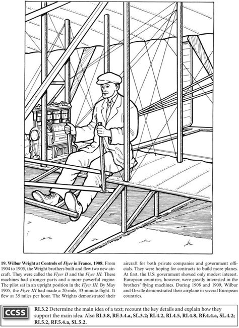 Free Printable Wright Brothers Coloring Page