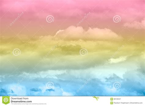 Soft Cloud Sky Background With Pastel Color Stock Image