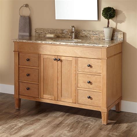 A bathroom vanity unit is a piece of furniture combining the bathroom basin with a useful storage built in bathroom furniture is floorstanding and designed to be fitted in a run of units, often with a. Custom White Oak Furniture Vanity by S.D.G. Cabinetry ...