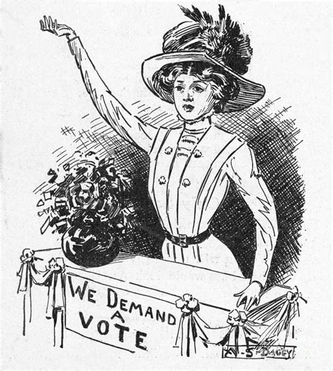political cartoon on suffrage movement by bettmann