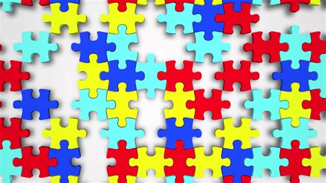 Puzzle Pieces Fit Together Background Stock Motion Graphics Sbv