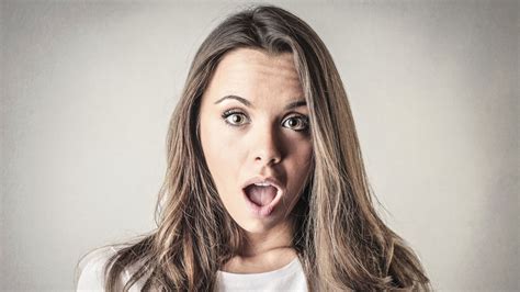 Happy Surprised Woman Face