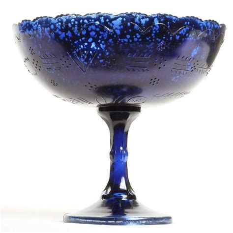 Koyal Wholesale 8 Inch Navy Blue Glass Compote Bowl Pedestal Flower Bowl Centerpiece Walmart