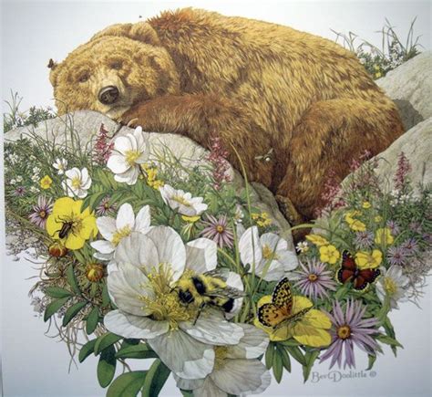 Bugged Bear Mini Print Bev Doolittle Art Encounter Bear Art