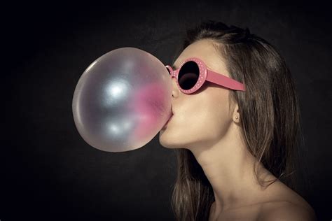 Bubblegum Bubbles Gum Girl Pink Chewing Gum Blowing Bubble Gum Prevent Bloating Aids