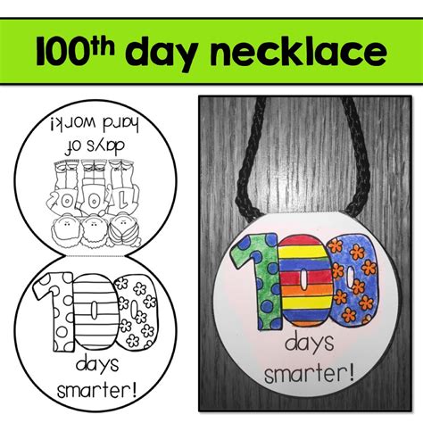 100th Day Necklace Printable