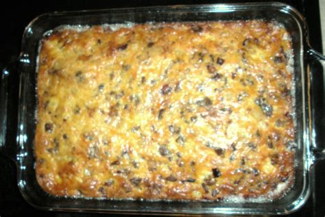 If you've been to a funeral luncheon at a mormon church. potatoes o'brien breakfast casserole