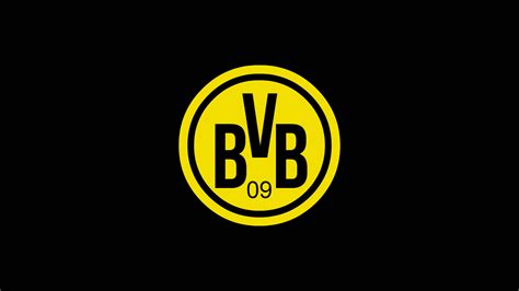 Download Black Borussia Dortmund Logo Wallpaper