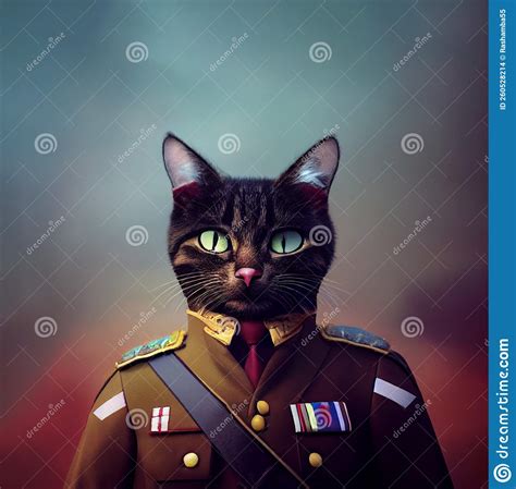 Cat In Army Uniform