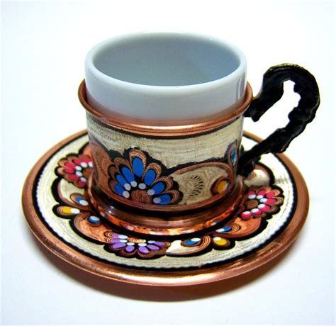 Turkish Coffee Cups Set Of Saucer And Porcelain Cups