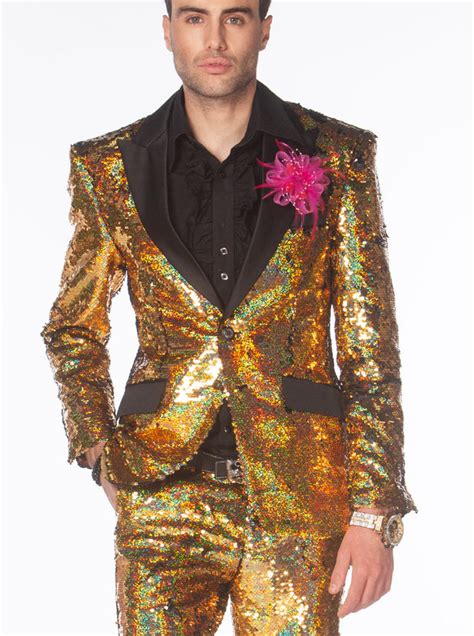 Gold Sequin Suit Sparkly Angelino