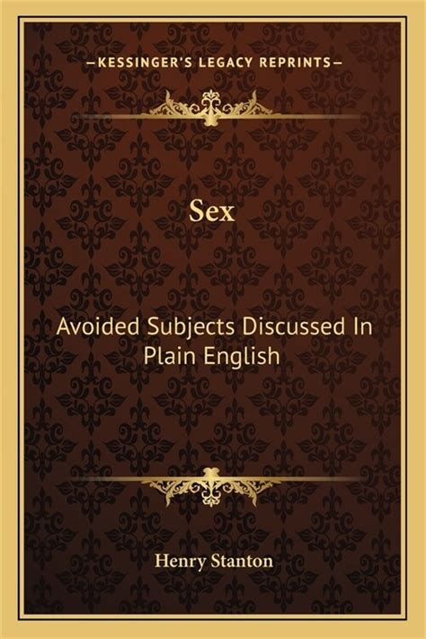 알라딘 Sex Avoided Subjects Discussed In Plain English Paperback