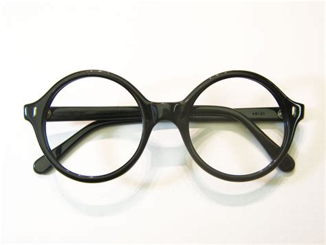 Large French 360 Round Eyeglass Frames By Backthennishvintage