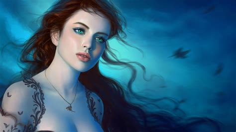 1920x1080 Fantasy Girl Green Eyes Laptop Full Hd 1080p Hd