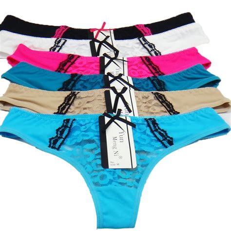Pack Of 12 Sheer Laced Thong Lady Panties Sexy Women Underwear Lady G