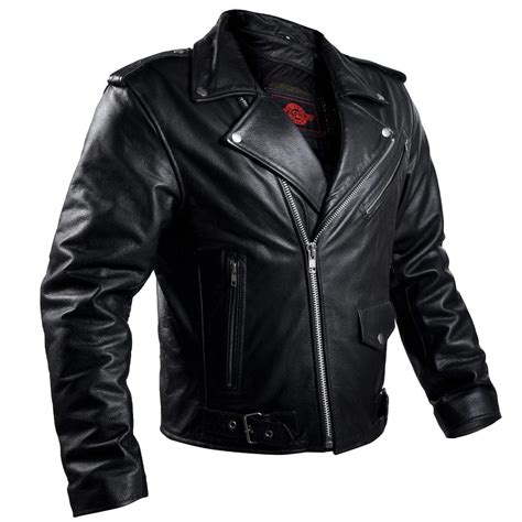 Buy Leather Armor Biker Motorcycle Jacket Men Brando CafÉ Racer Dual