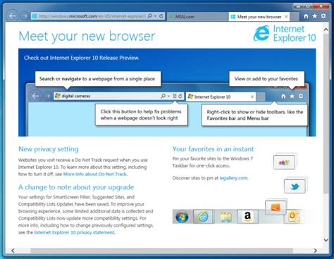 Internet Explorer 10 Screnshots