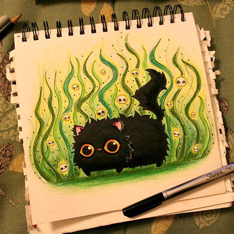 Drawlloween Black Cat By Loveandasandwich On Deviantart