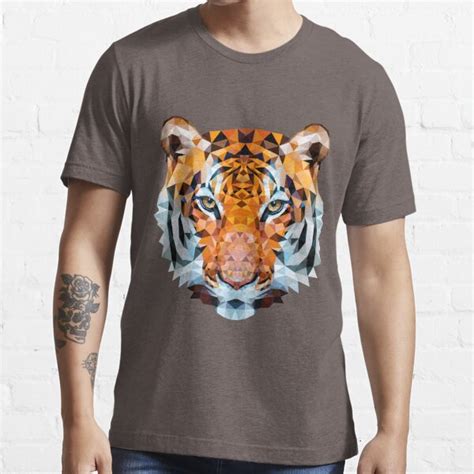 Low Poly Geometric Tiger T Shirt For Sale By Kinkitsune Redbubble